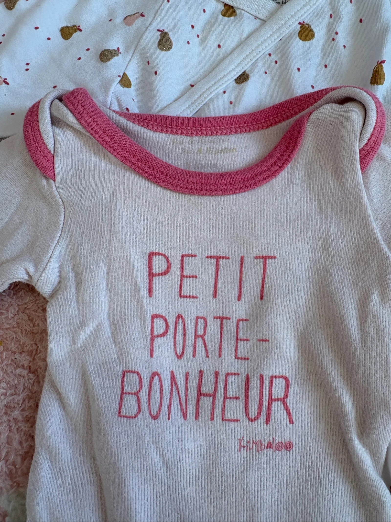 Lot of 5 baby girl bodysuits 3 months – Kiabi, H&M & Tex – photo 5